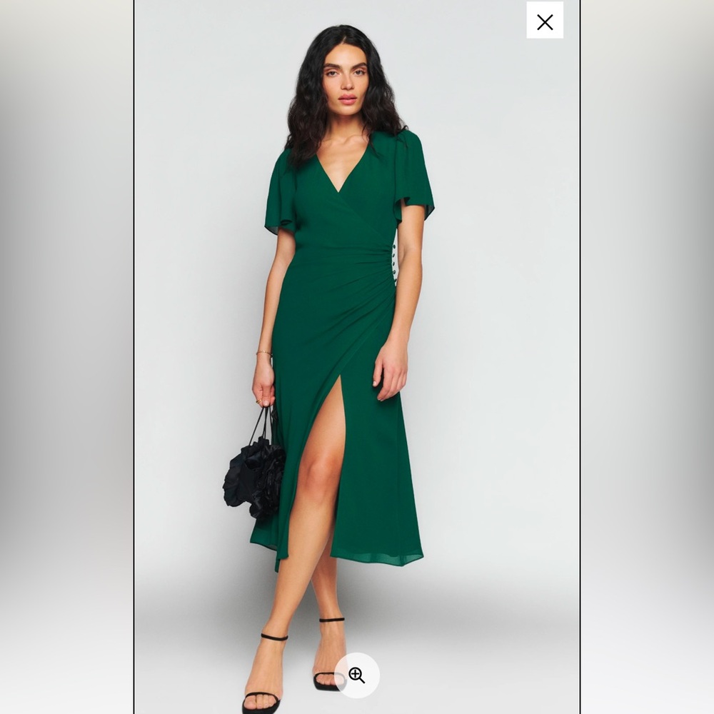 Reformation Green Breanna Dress Size 4